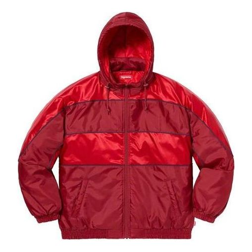 Puhovka Supreme Sports Piping Puffy Jacket Rdeča | SUP-FW19-467