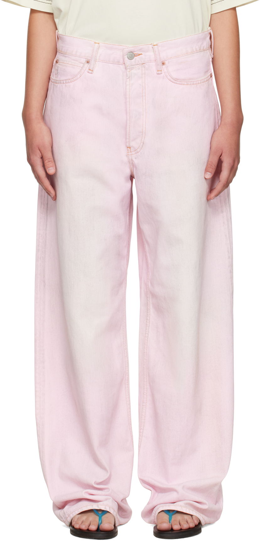Kavbojke Acne Studios Acne Studios Loose Fit 1981 Jeans Roza | C00085-
