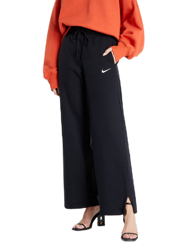 Trenirka Nike Phoenix Fleece High-Waisted Wide-Leg Sweatpants Črna | DQ5615-010