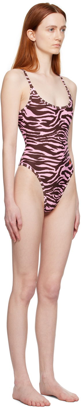 Kopalke The Attico The Attico Zebra One-Piece Swimsuit Roza | 233WBB63 PA14, 1