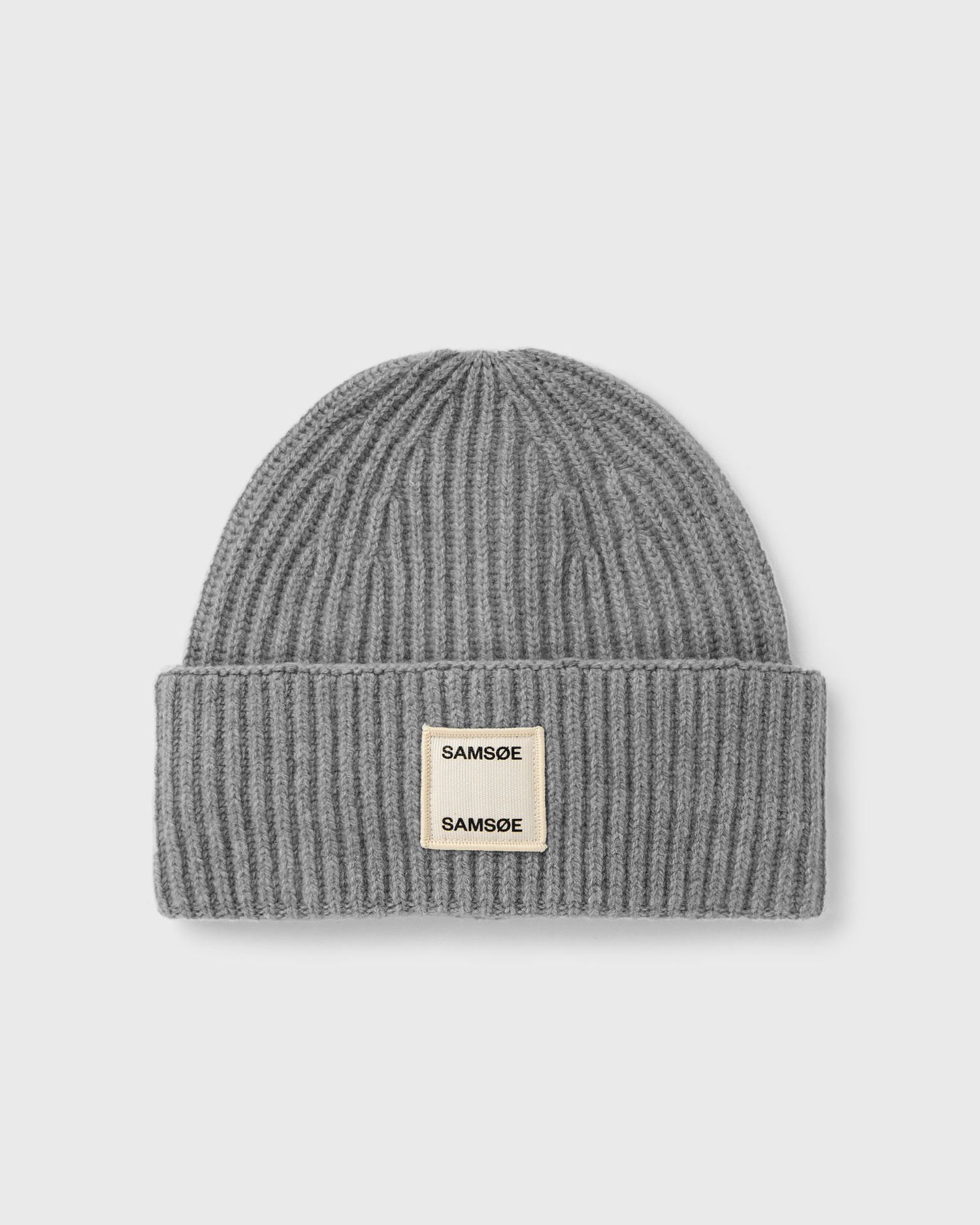 Beanie Samsoe Samsoe Samsøe & Samsøe Ribbed Knit Beanie Siva | F24300118-DARK_GREY_MEL, 0