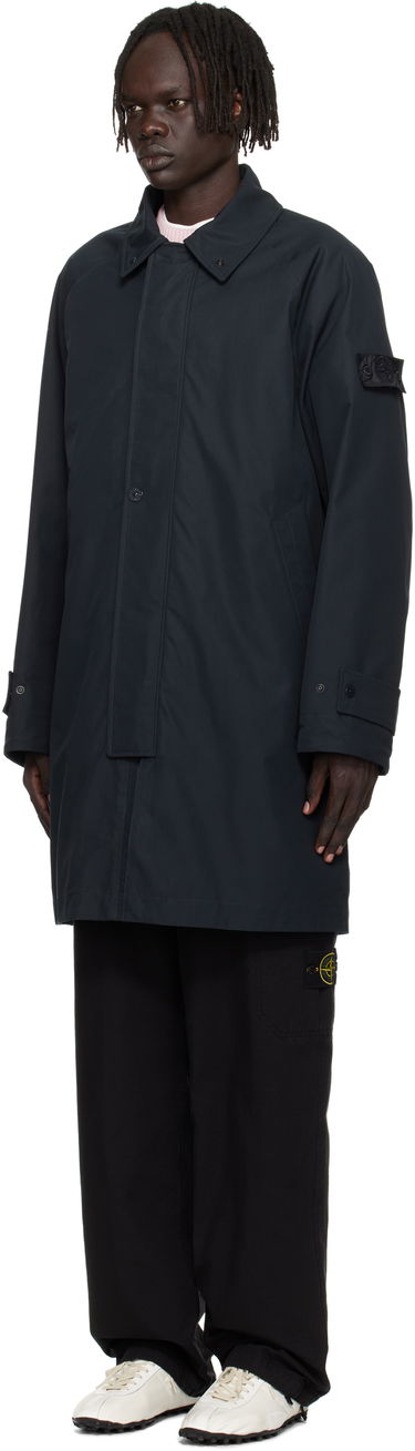 Plašči Stone Island Weatherproof Cotton Canvas Long Coat Mornarica | K2S15 7100018 S00F1, 3