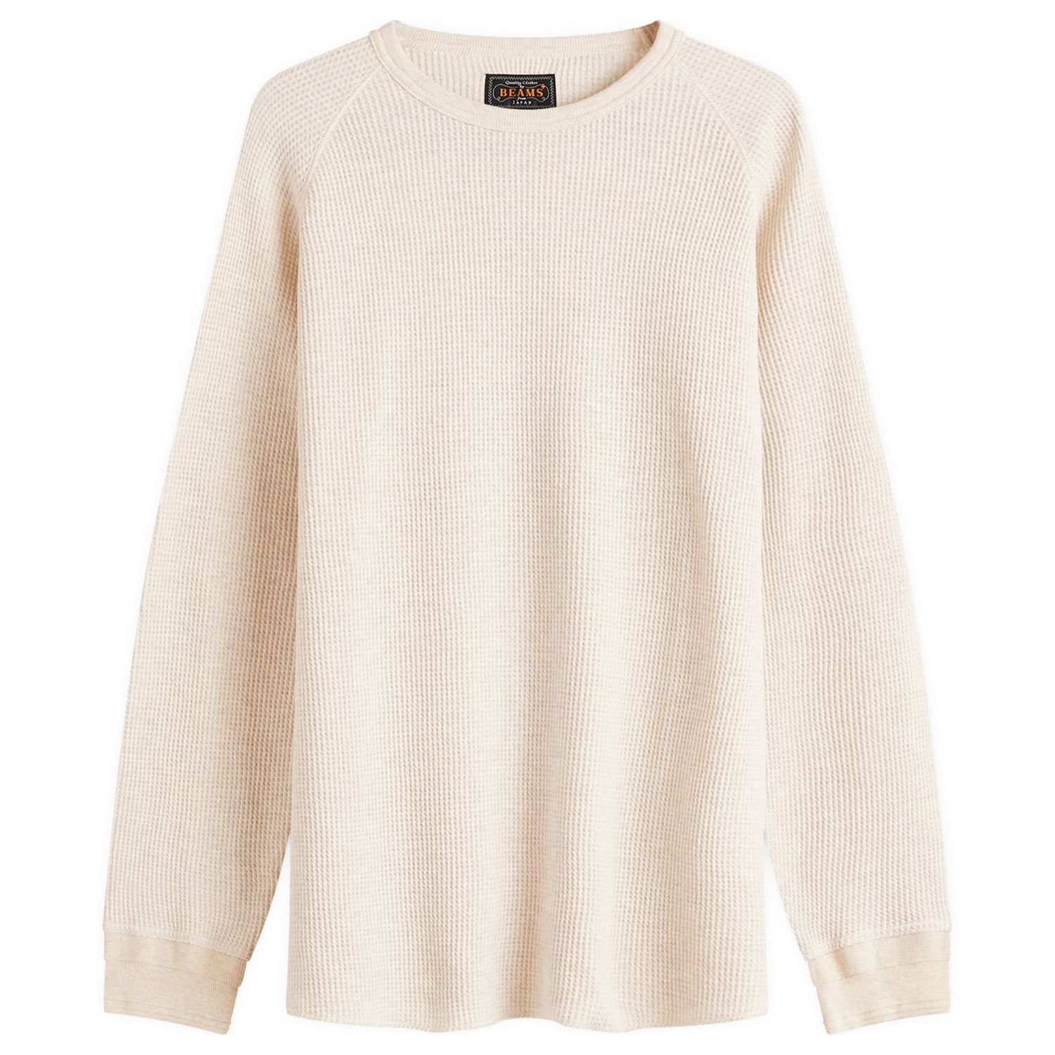 Pleteni pulover BEAMS Beams Plus Long Sleeve Thermal T-Shirt, Size Large Bež | 3814-0057-156-09, 1