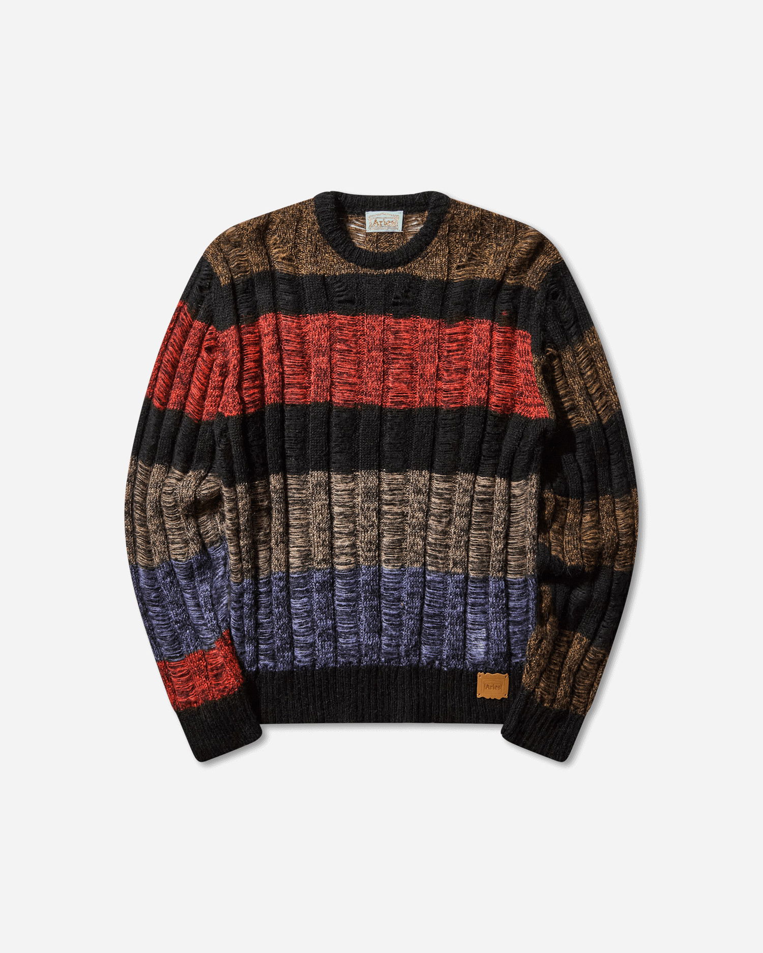 Pleteni pulover Aries Mohair Cable Stripe Sweater Večbarvna | AR2004304 Multi, 1