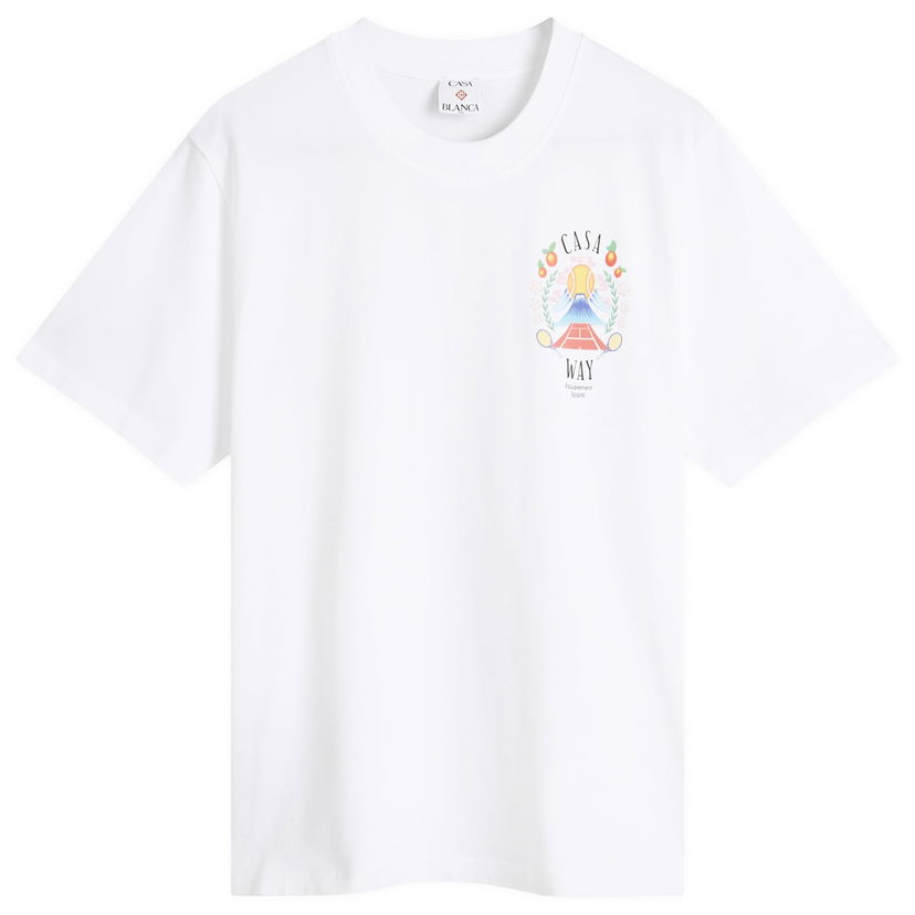 Majica Casablanca Casablanca Casa Way Mountain Printed T-Shirt, Size Large Bela | MPF25-JTS-001-08