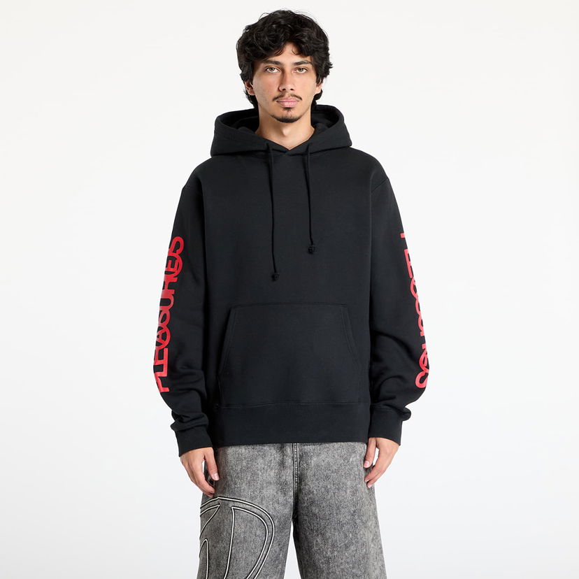 Pulover Pleasures PLEASURES Fanzine Hoodie Črna | P25SU075 BLACK