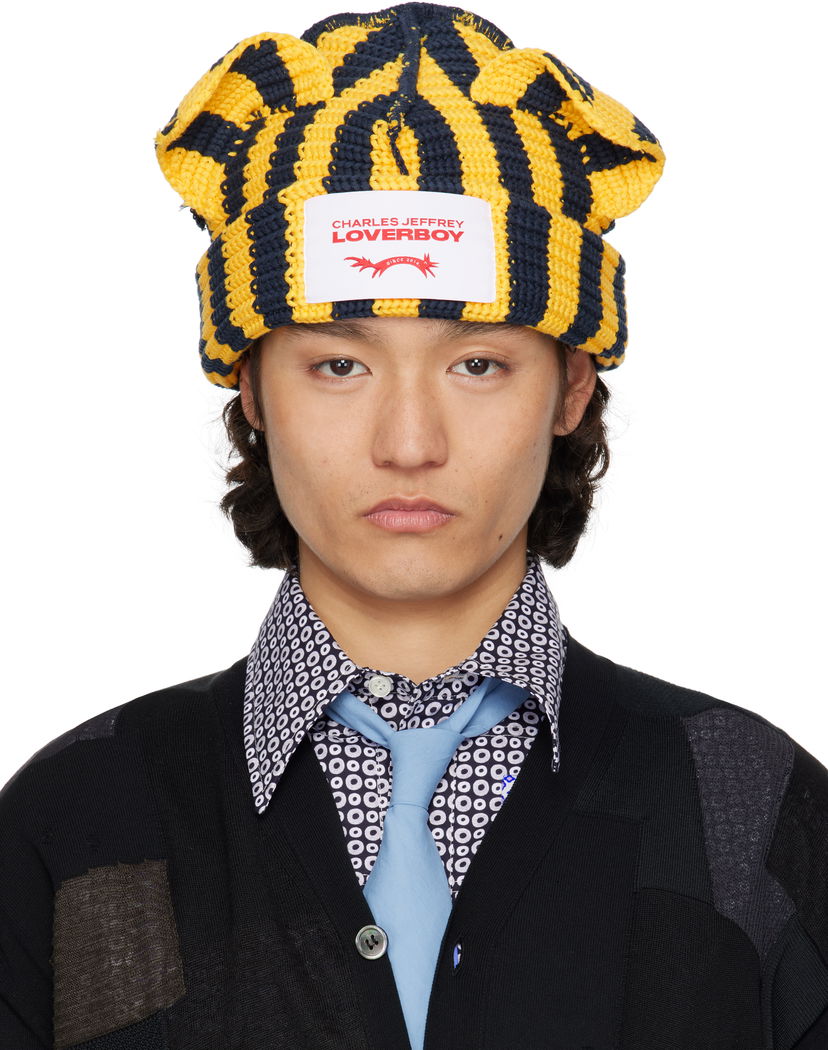 Beanie Charles Jeffrey Loverboy Charles Jeffrey LOVERBOY Chunky Knit Ears Beanie Črna | 54130308