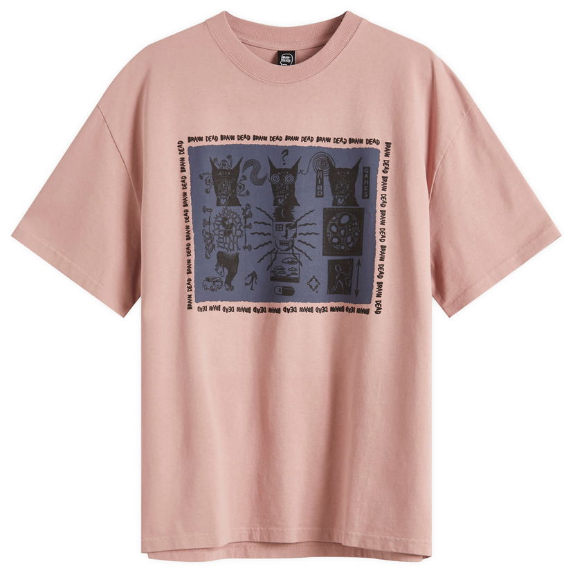 Majica Brain Dead Brain Dead Mind Games T-Shirt, Size Large Roza | BDS25T000044-MAU