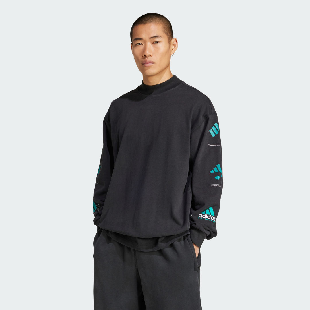 Pulover adidas Performance EQT Long Sleeve Graphic Tee Črna | JN4849, 0