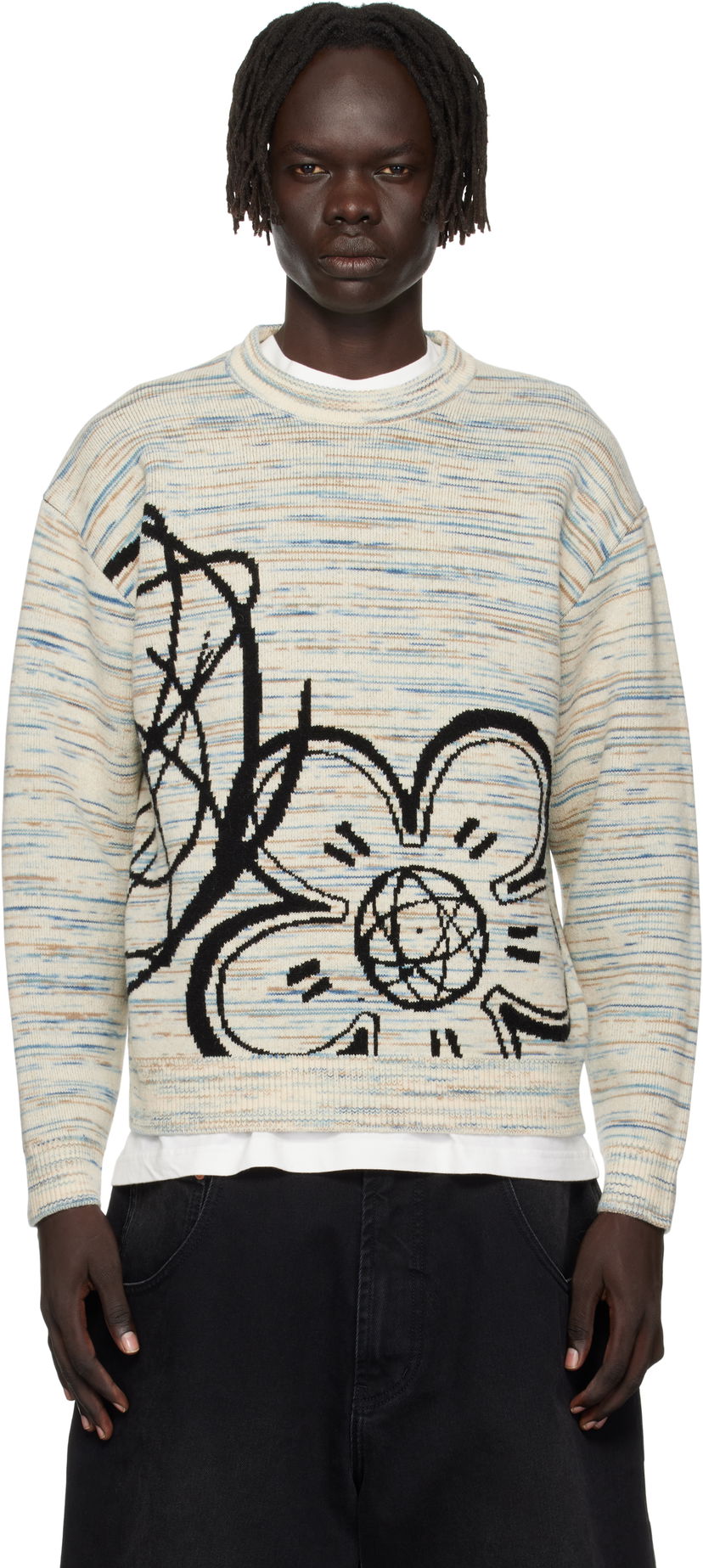 Pleteni pulover KENZO Kenzo Paris Futura 2000 Edition Reversible Sweater Večbarvna | FF65PU7513CJ