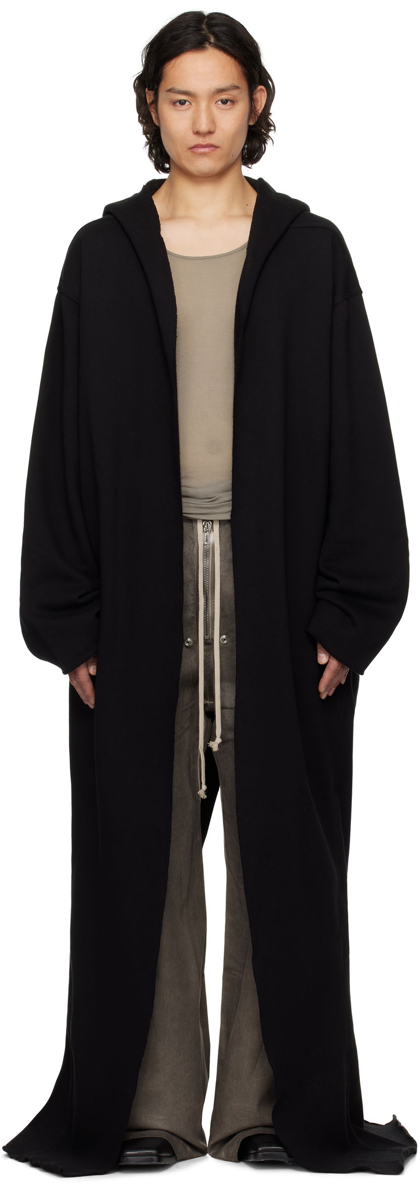 Pleteni pulover Rick Owens Rick Owens DRKSHDW Hollywood Dragging Hoodie Črna | DU01E3277 F