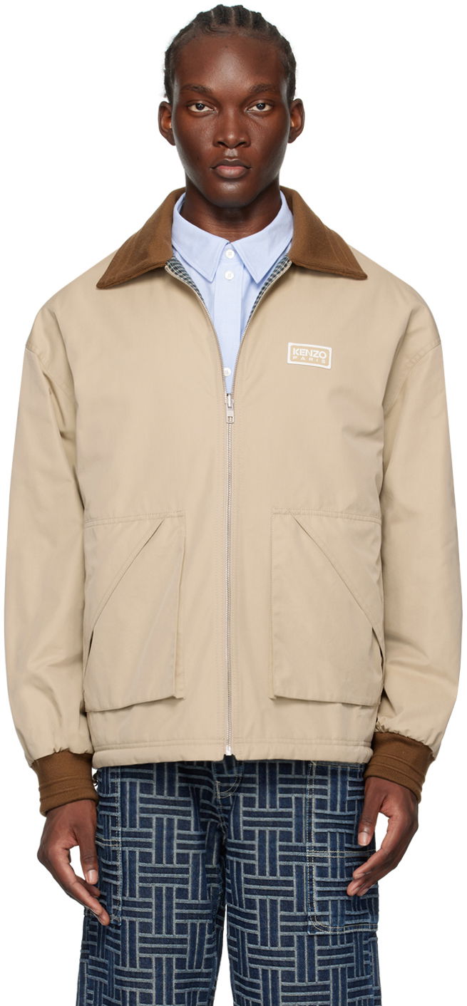 Jakna KENZO Beige Paris Coach Reversible Jacket Bež | FE65BL0639OI, 0