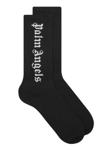 Nogavice Palm Angels Logo Socks Črna | PMRA001C99FAB0021001