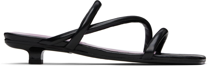 Modni dodatki BY FAR BY FAR Morena Nappa Leather Heeled Sandals Črna | MWFHO015CL013BK001PL