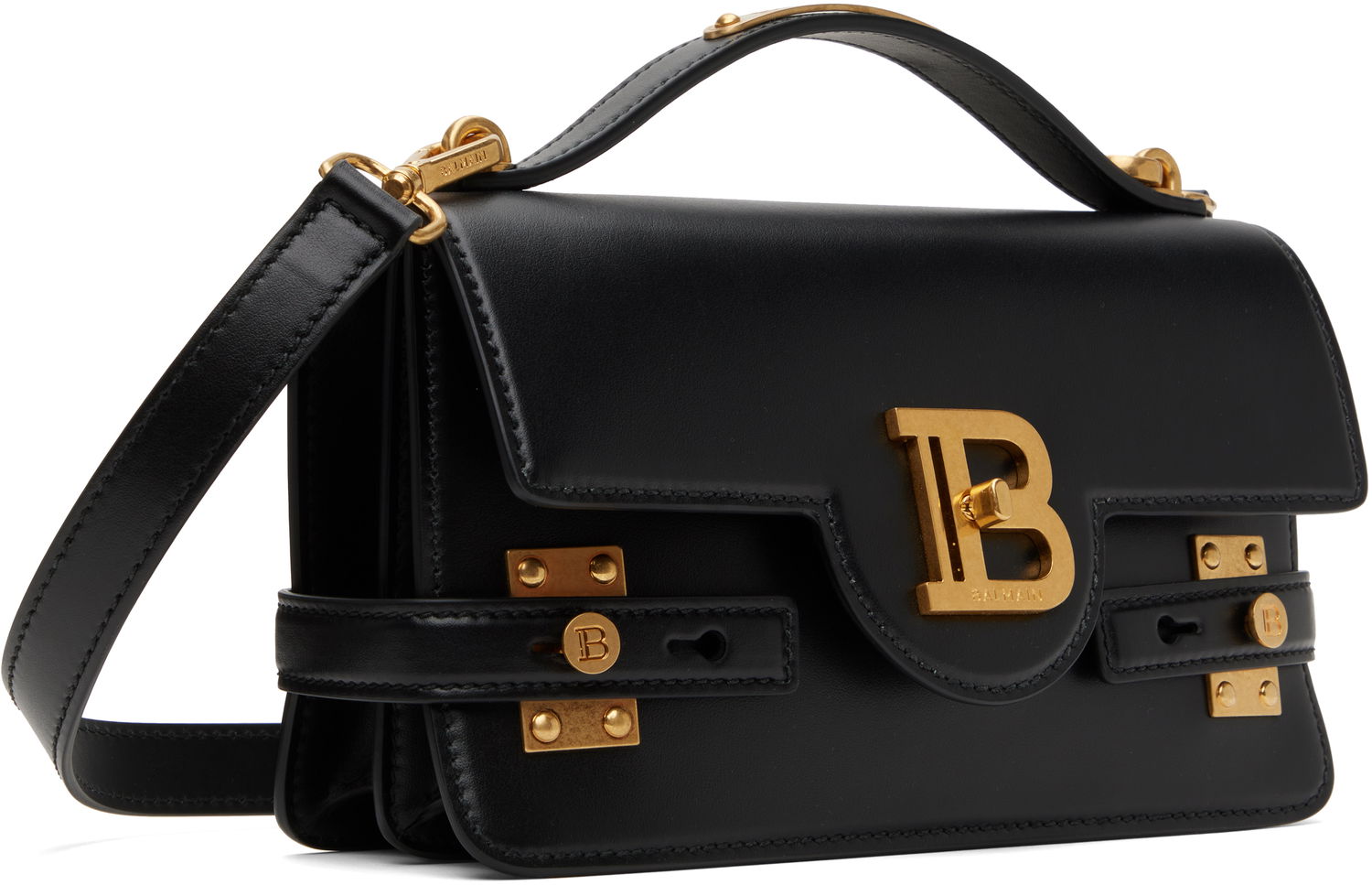 Torbica Balmain Balmain B-Buzz 24 Smooth Leather Bag Črna | DN1DA828LAVE, 1