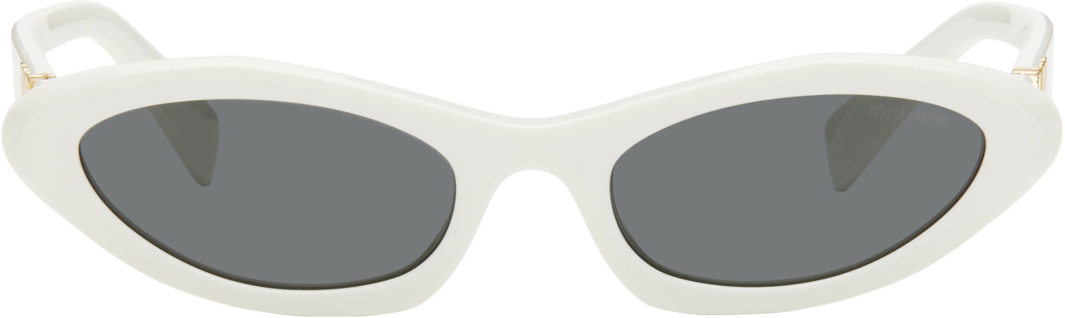Sončna očala Miu Miu Miu Miu Pointed Cat Eye Acetate Sunglasses Bela | 0MU 09YS 8056597897761, 0