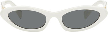 Sončna očala Miu Miu Miu Miu Pointed Cat Eye Acetate Sunglasses Bela | 0MU 09YS 8056597897761, 0