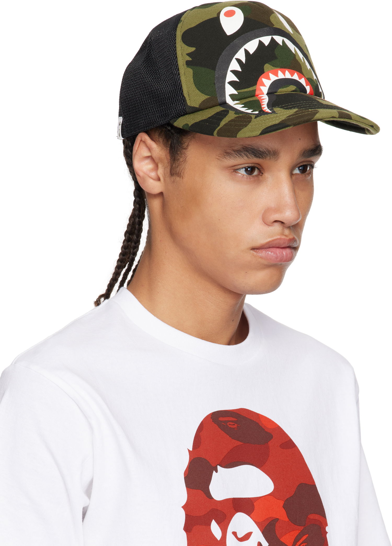 Kapa BAPE A Bathing Ape 1st Camo Shark Mesh Cap Zelena | 001CPK701008M, 1