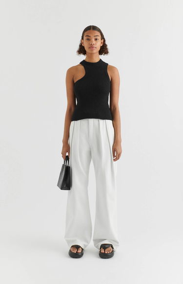 Majica brez rokavov AXEL ARIGATO Scoop Asymmetric Tank Top Črna | A2212002, 4