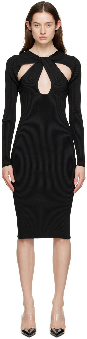 Obleke Coperni Twisted Cutout Midi Dress Črna | COPML39600
