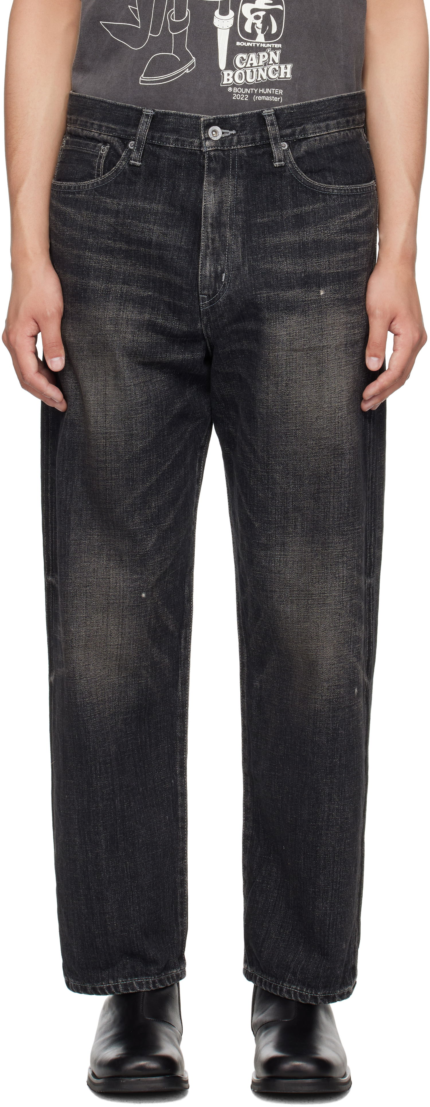 Kavbojke Neighborhood Neighborhood Washed DP Basic Jeans Črna | 251XBNH-PTM05, 0