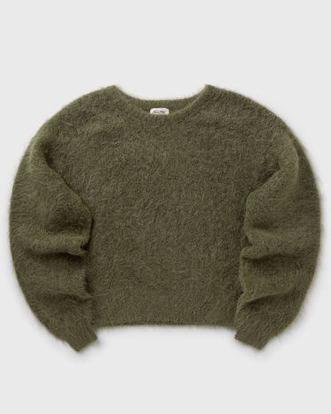 Pleteni pulover American Vintage Niby Fuzzy Knit Pullover Zelena | NIB18AH25-KAKI, 2