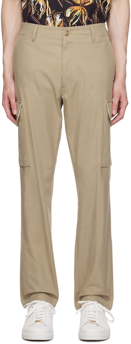 Cargo hlače Paul Smith Paul Smith Cargo Pants with Elasticized Waistband Bež | M1R-417Y-L01314, 0