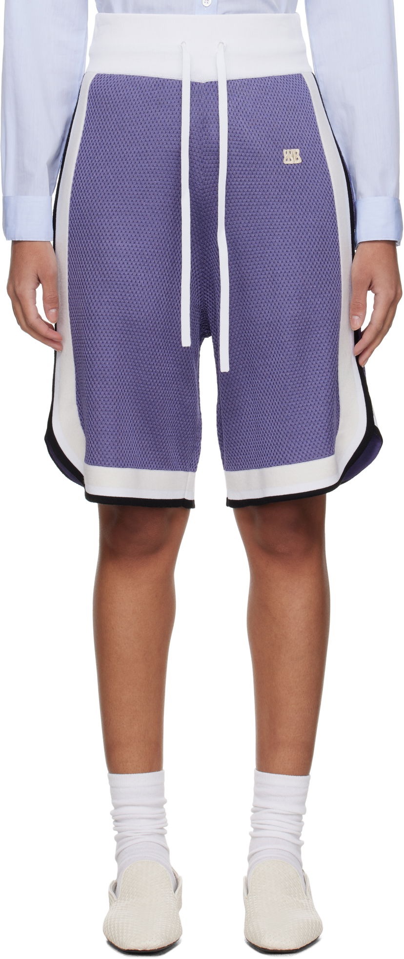 Kratke hlače Wales Bonner Wales Bonner Rio Knit Shorts Lila | US25KN11-KN01-500