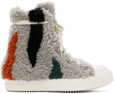 Superge in čevlji Rick Owens Gray Strobe Shearling Siva | RU02B2890 LSHPZE, 0