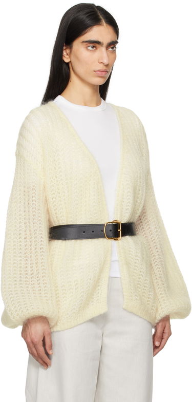 Pleteni pulover TOTEME TOTEME Puffed Cardigan Črna | 252-WRT0465-YA0160, 4
