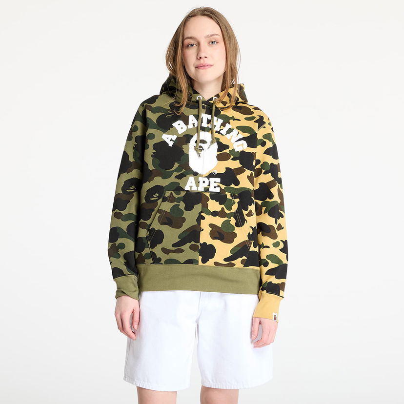 Pulover BAPE A BATHING APE 1st Camo Separate Pullover Hoodie Večbarvna | 001PPL301007MMUL
