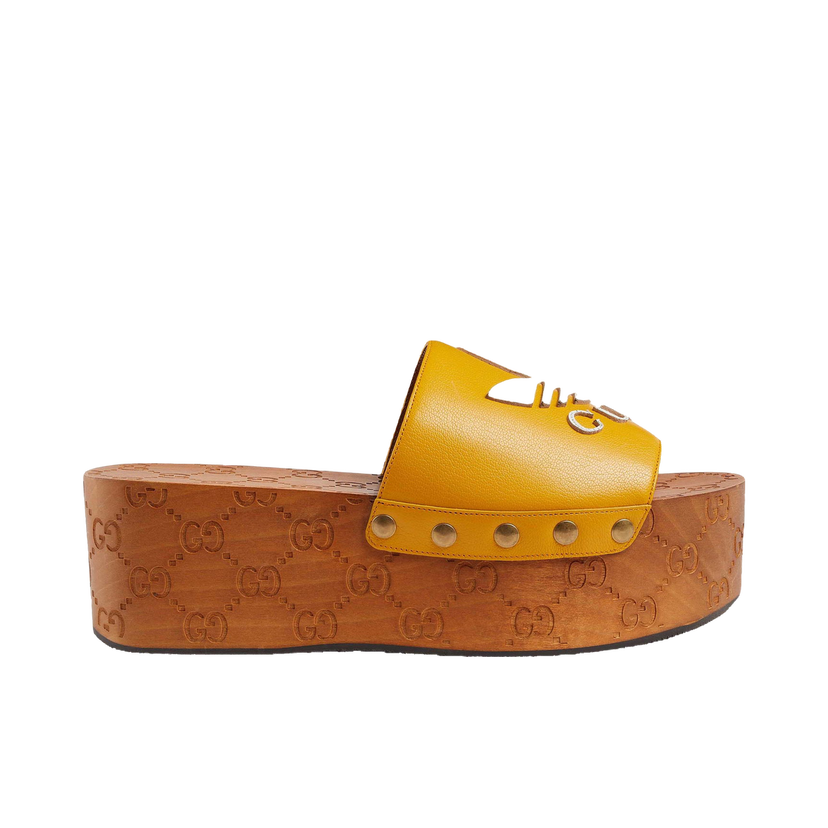 Superge in čevlji Gucci adidas x GG Clog Yellow W Rumena | 707286 D3VF0 7660
