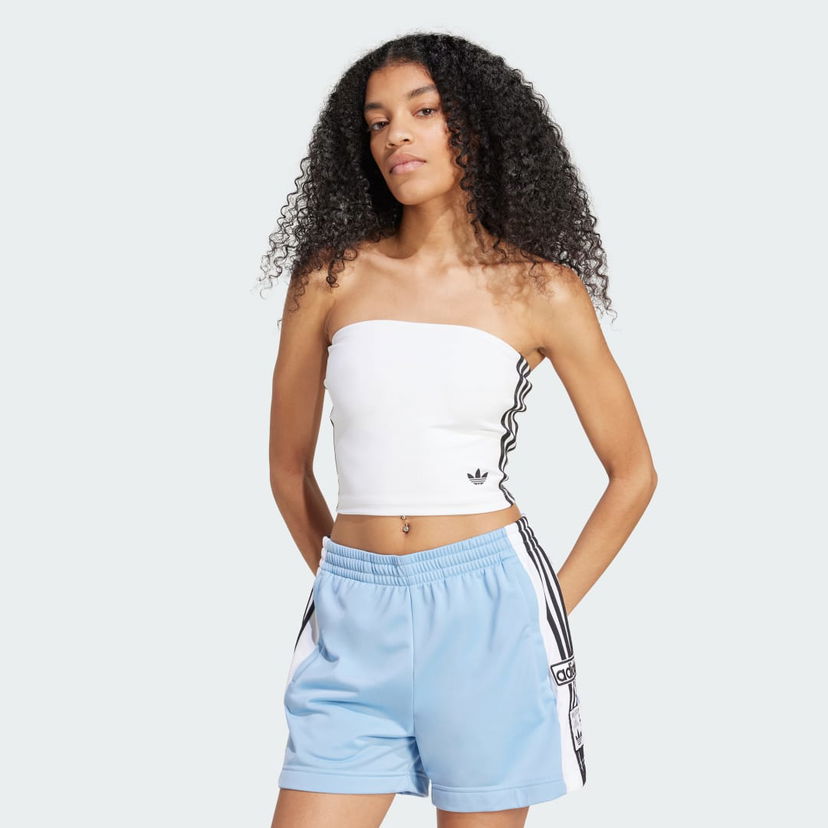 Majica brez rokavov adidas Performance Adicolor 3-Stripes Tube Top Bela | JX7720