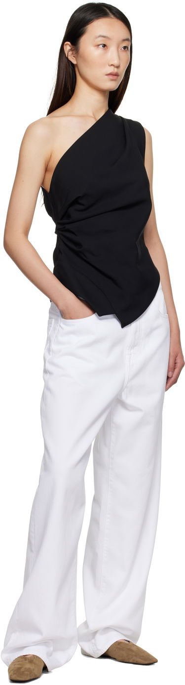 Majica brez rokavov Róhe Róhe One-Shoulder Draped Top Črna | 416-20-132, 3