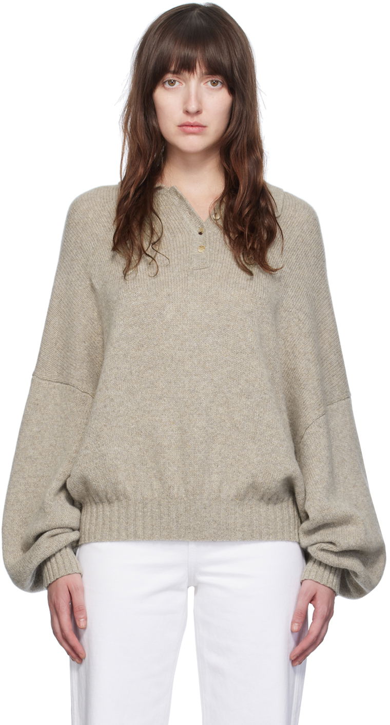 Pleteni pulover Khaite The Rene Sweater Bež | 9615615, 0