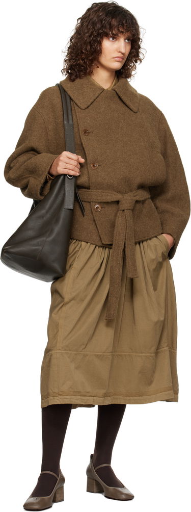 Plašči LEMAIRE Lemaire Short Asymmetrical Bathrobe Jacket Rjava | CO1083 LF504, 3