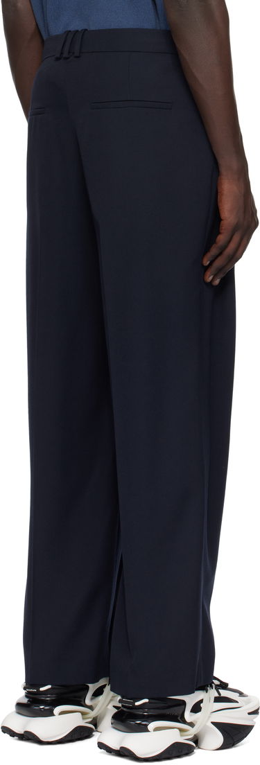 Hlače Balmain Balmain Pleated Trousers Mornarica | EH1PQ305WC09, 2
