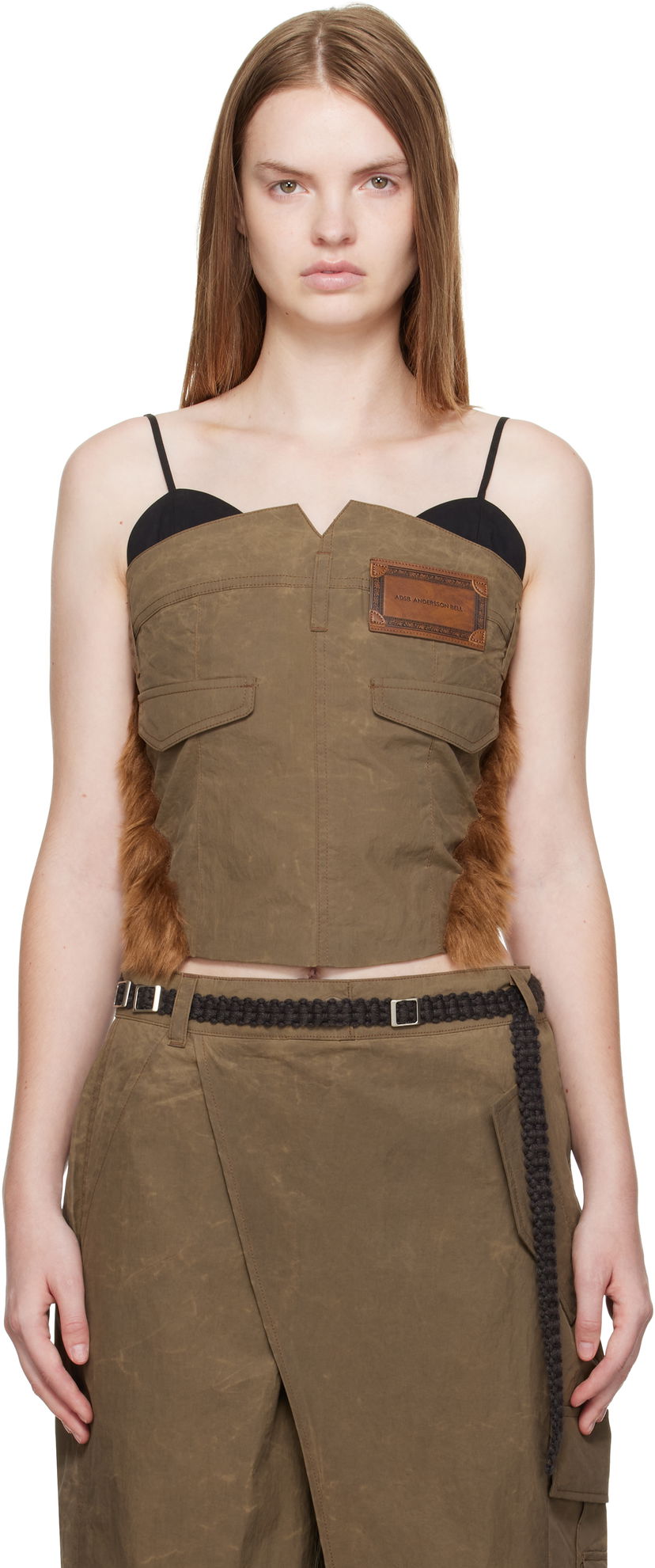 Majica brez rokavov Andersson Bell Andersson Bell Trouser Custom Bustier Top Rjava | atb1354w