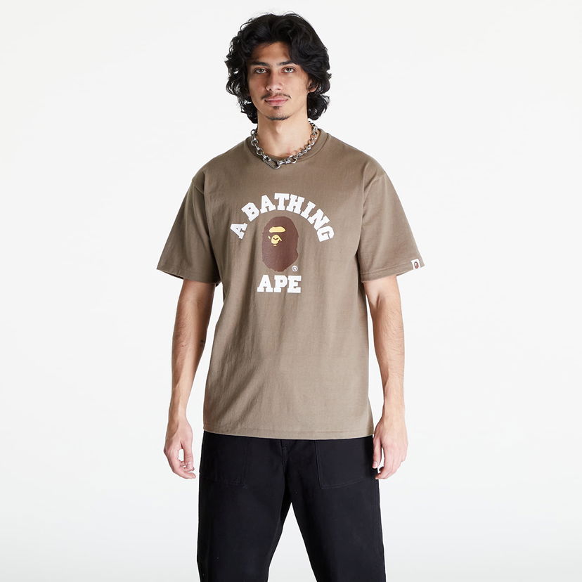Majica BAPE College Tee Rjava | 001TEK301001M BRW