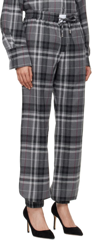 Trenirka The Attico Attico Plaid Drawstring Jogger Pants Siva | 250WCP00257 CCC050AA, 1