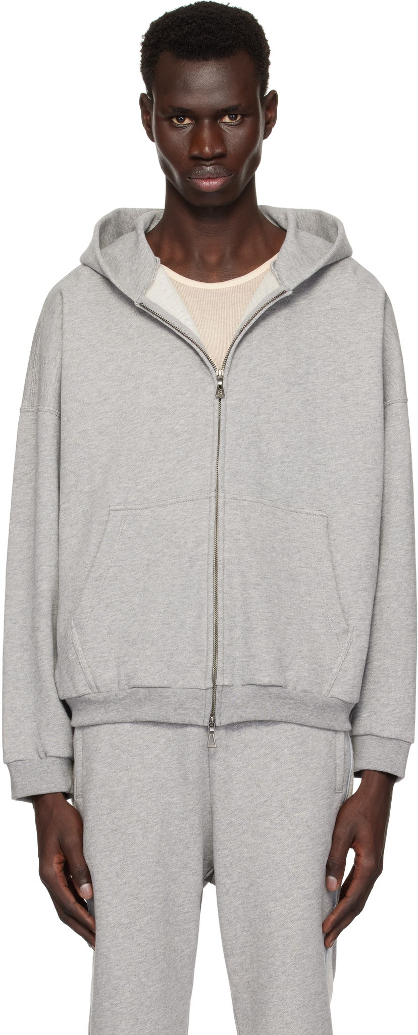 Pulover John Elliott John Elliott Frances Full Zip Hoodie Siva | B290B43541U