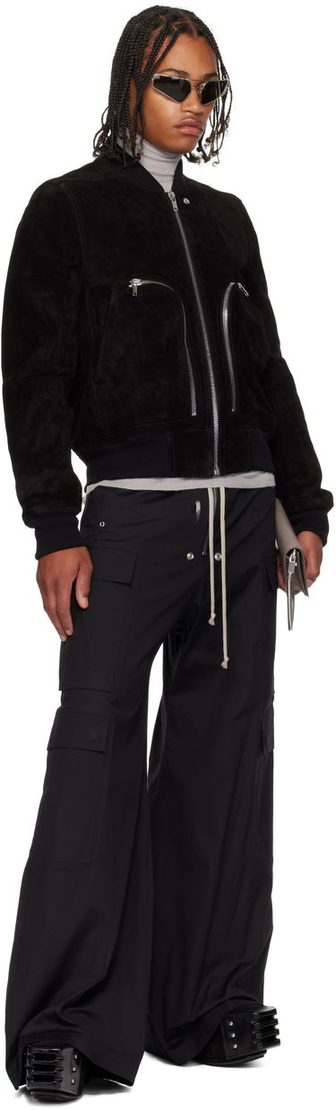 Bomber jakna Rick Owens Rick Owens Concordians Bauhaus Suede Flight Jacket Črna | RU02E1749 LCS, 3