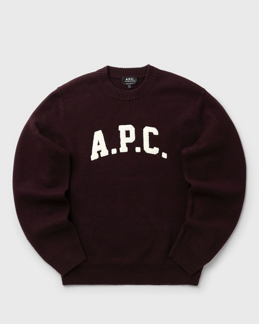 Pleteni pulover A.P.C. A.P.C. Jay Pullover Sweater Bordo | WVBDK-H23458-GAC