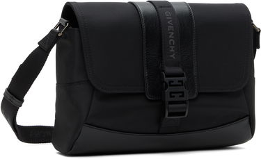 Torba za čez ramo Givenchy Technical Canvas and Leather Small G-Trail Messenger Bag Črna | BKU052K1X0001, 1