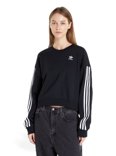 Pulover adidas Originals Sweatshirt 3-stripes Črna | HC2064