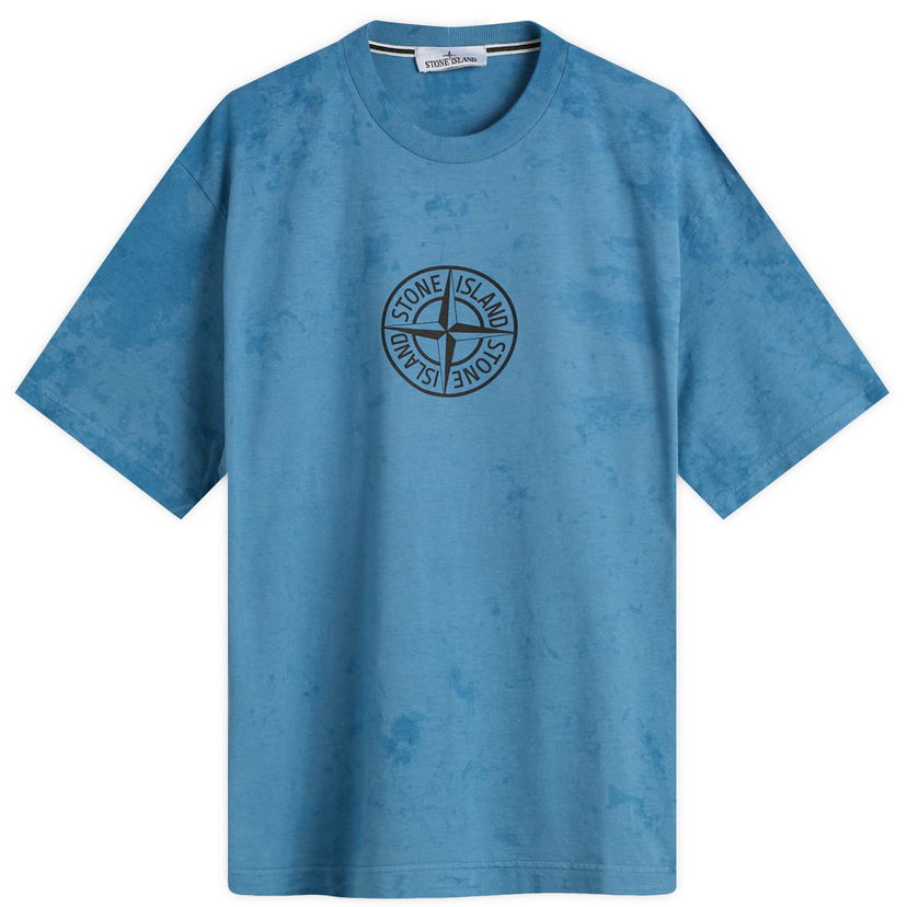 Majica Stone Island Paintball Effect Megacity Sky T-Shirt, Size Large Modra | K2S152100021-V002B