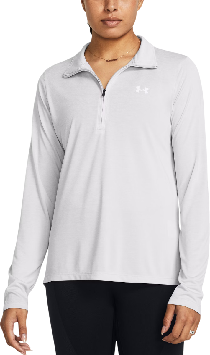 Majica Under Armour Long Sleeve Quarter-Zip Tech Twist Performance Top Bela | 1384225-014