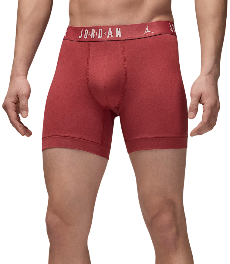 Boksarice Jordan Jordan Flight Cotton Core 3-Pack Boxer Shorts Rdeča | jm0622-x69, 0