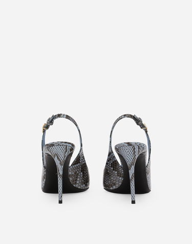 Superge in čevlji Dolce & Gabbana Python Skin Slingback Pumps Modra | CG0774A211180789, 2