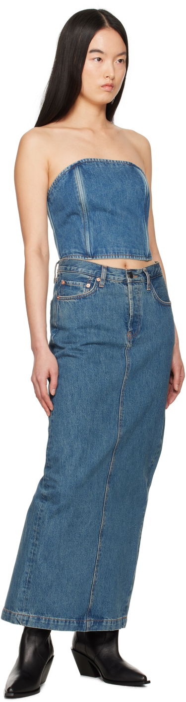 Krila WARDROBE.NYC WARDROBE.NYC Denim Tube Top Modra | W1078PC, 3